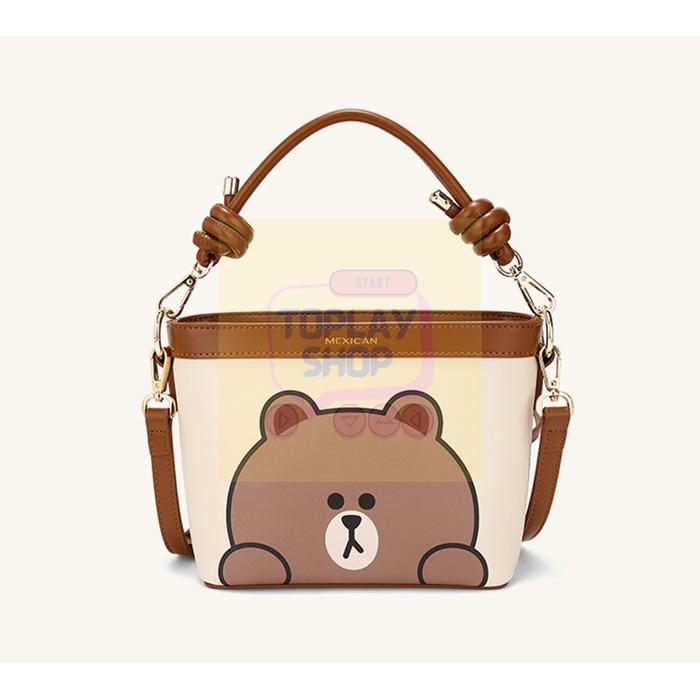 Gambar Official Line Friends x Mexican Tas Selempang Bag Premium Brown / Cony - Brown dari Toplay Shop undefined Tokopedia