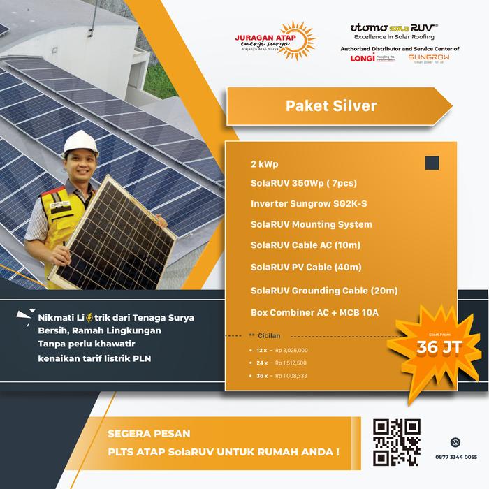 Gambar Pemasangan Panel Surya untuk Rumahmu! 2 Kwp Paket Lengkap dari Utomo SolaRUV undefined Tokopedia