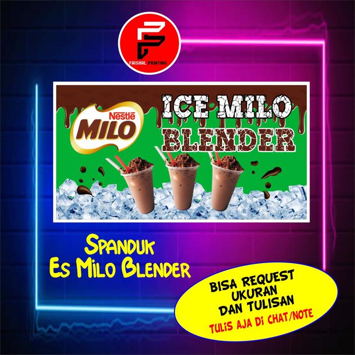 Gambar Spanduk es milo / banner es milo blender Ukuran 2 x 1 meter dari Faishal Printing undefined Tokopedia