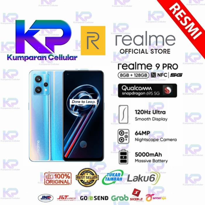Gambar REALME 9 PRO 5G 8GB 128GB GARANSI RESMI - Sunrise Blue dari Kumparan Cellular undefined Tokopedia