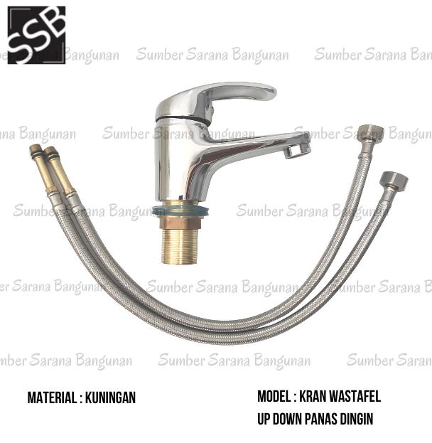 Gambar Kran Wastafel Panas Dingin / Keran Westafel Mixer Stainless Kuningan - Kuningan dari Serasi Griya Makmur undefined Tokopedia