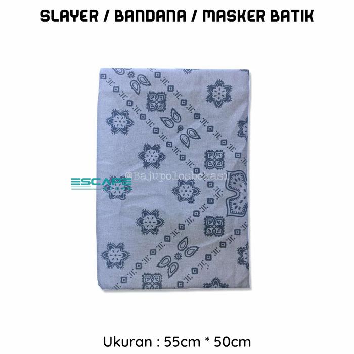 Gambar Bandana Masker Slayer Multifungsi Syal Sapu Tangan Motif Batik - Putih dari Escape Store undefined Tokopedia