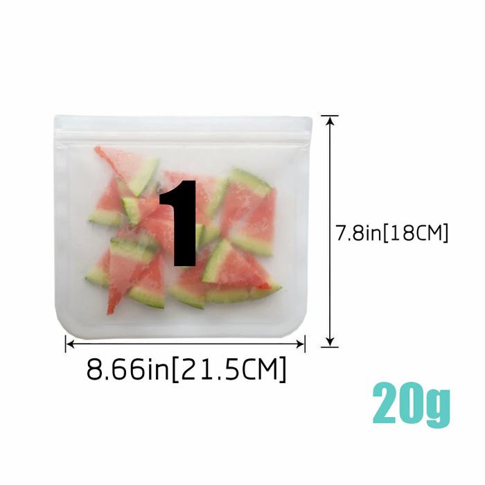 Gambar SUPERMALL Reuseable Ziplock - Plastik Kulkas Penyimpanan Makanan Klip - M dari Supermall Nusantara undefined Tokopedia