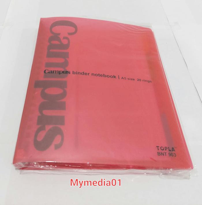 Gambar BINDER A5 CAMPUS TOPLA/BINDER NOTEBOOK A5/BINDER TRANSPARAN - Merah dari Mymedia01 undefined Tokopedia