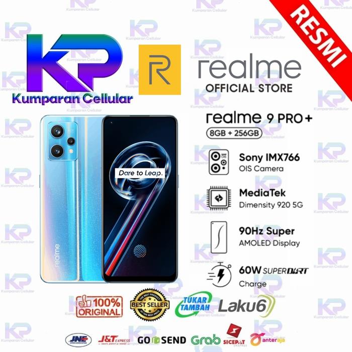 Gambar REALME 9 PRO+ PLUS 5G 8GB 256GB GARANSI RESMI - Sunrise Blue dari Kumparan Cellular undefined Tokopedia