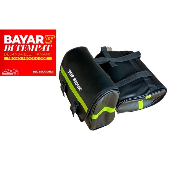 Gambar WA SPEED Top Rider - Sidebag Tas Bagasi Samping Motor - strip hijau dari bee-shop Automotto Sport undefined Tokopedia