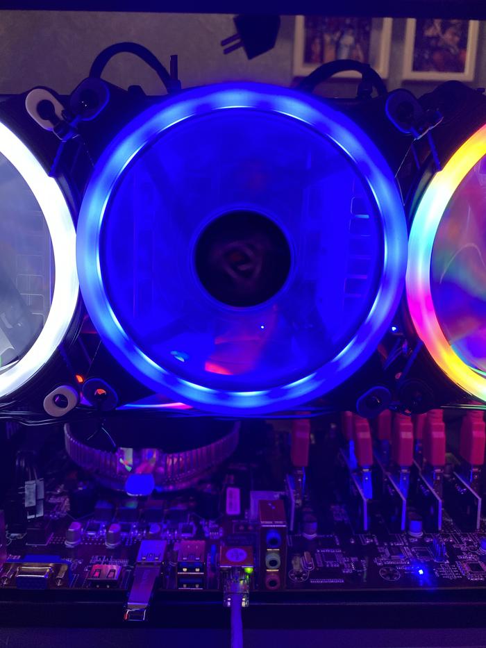 Gambar FAN LAMPU LED TURBINE 12" - Biru dari iconcomp undefined Tokopedia