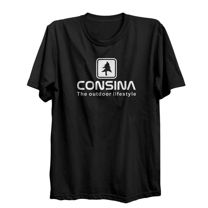 Gambar Kaos Consina Basic Distro Premium Outdoor Baju Pria Pendaki Gunung - Hitam, M dari Maniac DayWear undefined Tokopedia