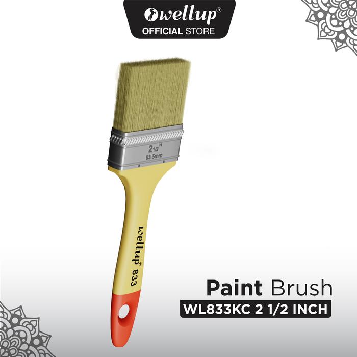 Gambar Wellup Kuas Koas Cat Gagang PVC 1 1.5 2 2.5 3 4 5 3/4 1/2 Inch W833KC - 2 1/2 INCH dari Wellup undefined Tokopedia