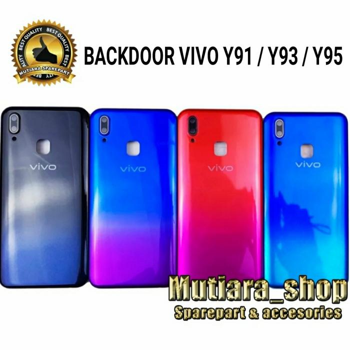 BACKDOOR BACK COVER CASING TUTUP BELAKANG VIVO Y91 Y93 Y95 Hitam,  FINGER KECIL