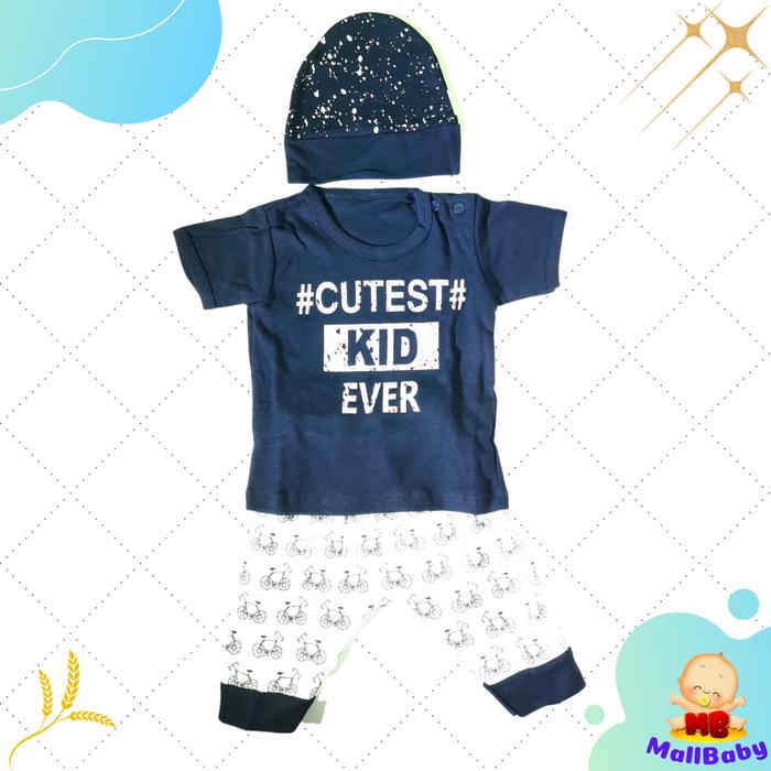 Gambar Baju Bayi Laki Laki 6-12 Bulan Setelan Bayi Laki Laki 1 Tahun Cutest - Biru Navy dari Mall-Baby undefined Tokopedia