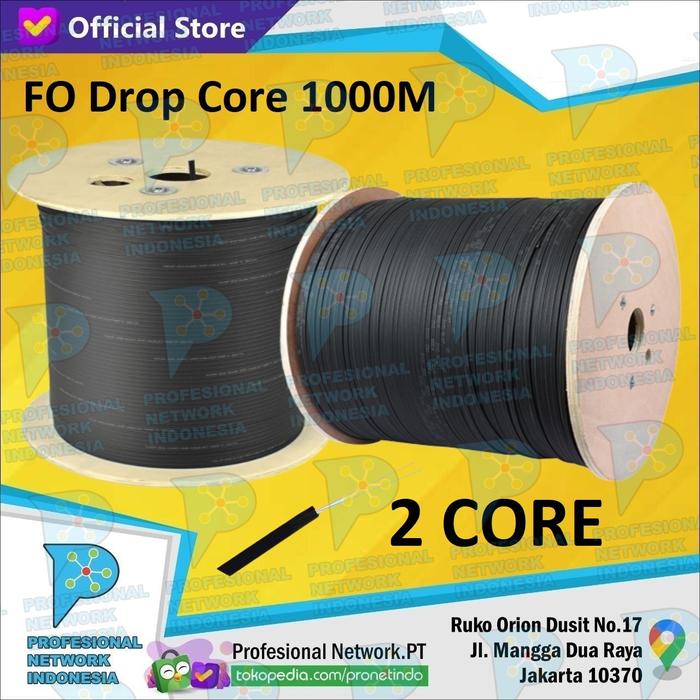 Promo Kabel Dropcore 1,2,4 core kabel fo 3 sling drop core 1000M - 2 ...
