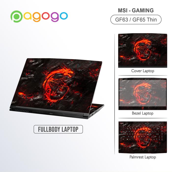 Gambar Garskin Stiker Skin Laptop Msi GF63 GF65 Thin 10S 10SCS 10SDR 10U 10UE - FullBody Laptop dari Pagogo Store undefined Tokopedia