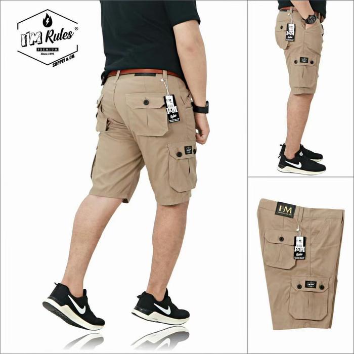 Gambar celana cargo pendek pria canvas twill drill plus jumbo big size 27-42 - Mocca, 4xl dari Fereday.Style undefined Tokopedia