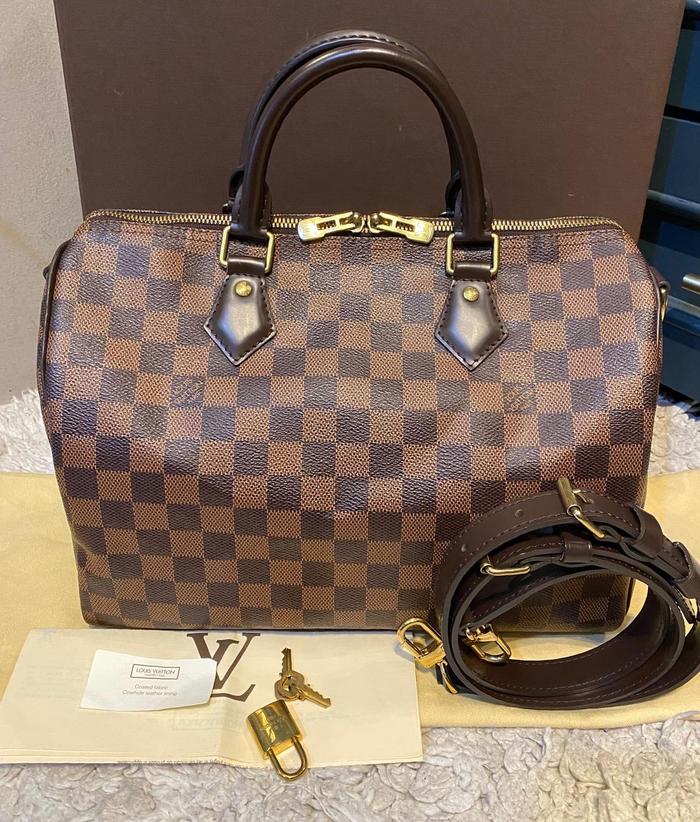 Jual preloved LV speedy bandouliere 30 damier 2014 Jakarta Timur