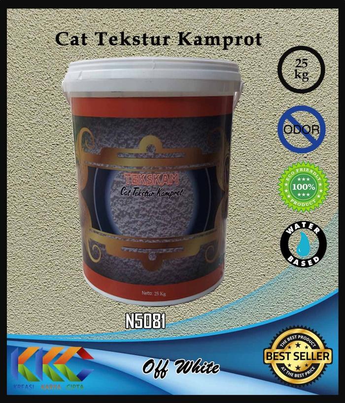 Gambar Termurah!!! Cat Tekstur Dinding Kamprot 25Kg - Tekskam N Off White dari Starstore Decoshop undefined Tokopedia