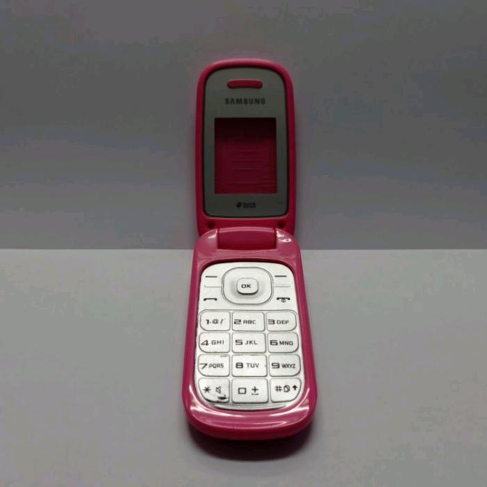Gambar CASING FULLSET SAMSUNG GT-E1272 CARAMEL SAMSUNG LIPAT ORIGINAL - pink, CASING+ENG+FLEX dari BENGKEL HENPHONE undefined Tokopedia