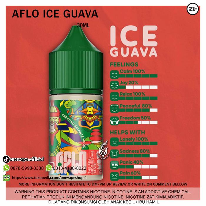 Gambar AFLO 30ML - GUAVA 12MG dari ONEVAPESHOP undefined Tokopedia