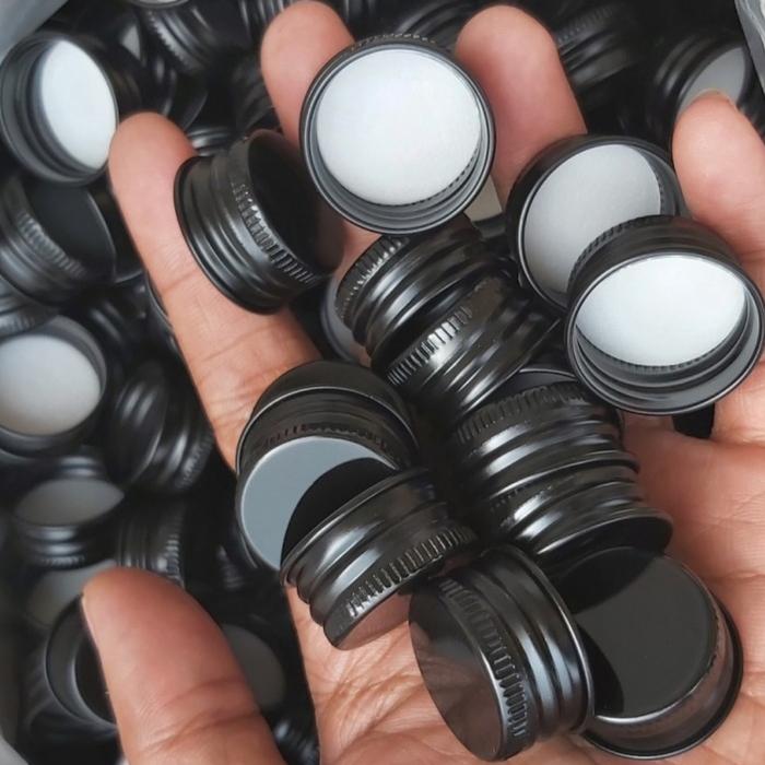 Gambar TUTUP BOTOL NECK 24/410 ULIR ALUMUNIUM / UNTUK BOTOL NECK 24 - ALM HITAM dari putra packaging undefined Tokopedia