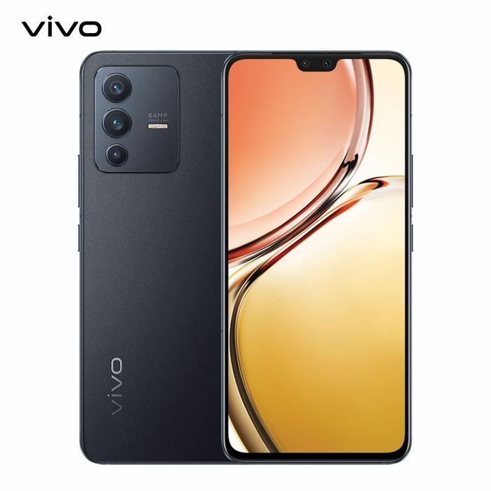Gambar Vivo V23 5g dua kamera depan 50mp+8mp - stardust black, fullset bawaan dari hp7store undefined Tokopedia