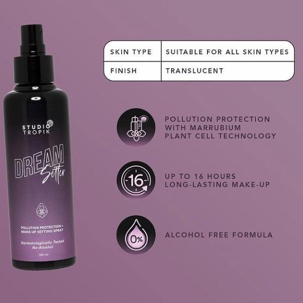 Gambar Studio Tropik Dream Setter: Pollution Protector Make Up Setting Spray - Glowy 130ml dari Aneka Barang Sale undefined 3 Tokopedia