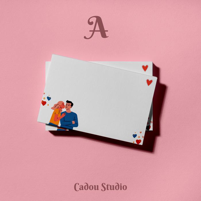 Gambar Blank Card / Kartu Ucapan / Greeting Card / Gift Card Valentine Couple - A, A7 dari Cadou Studio undefined Tokopedia