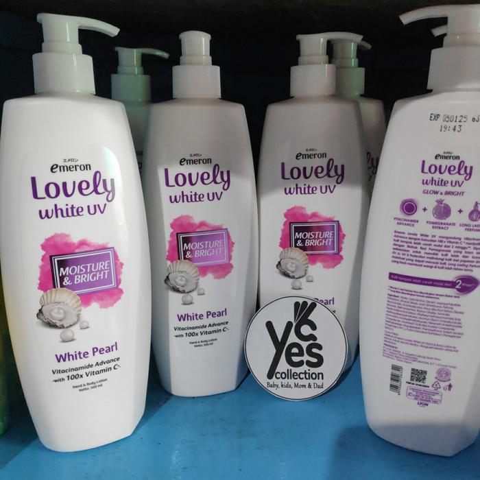 Gambar Emeron handbody Pump 500 ml lovely white UV A / B Body Lotion hand - White Pearl dari YC Cibitung undefined Tokopedia