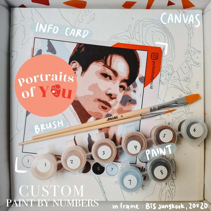 Gambar CUSTOM PAINT BY NUMBERS KIT [20x20, 20x30, 30x30, 30x40] diy kpop - COMPLEX 20x20 dari Portraits Of You undefined Tokopedia