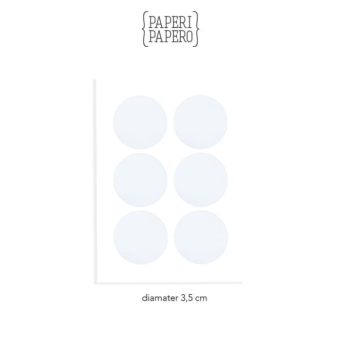 Gambar Sticker Transparent Bulat - Stiker Segel Bening Transparan - 3.5 Cm dari paperipapero undefined Tokopedia