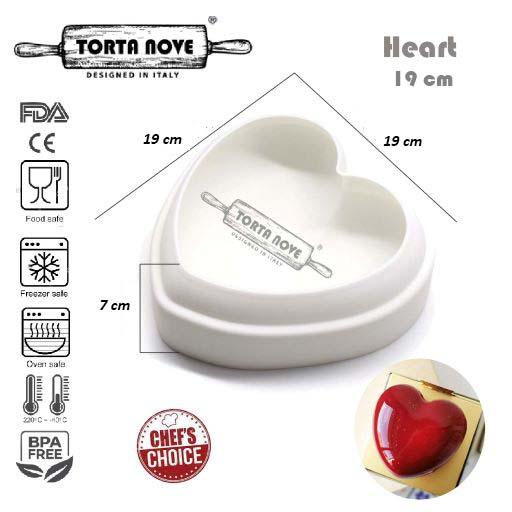 Gambar Cetakan kue silikon love hati HEART mousse cake mirror cake puding - HEART 19 CM dari TORTA NOVE undefined Tokopedia