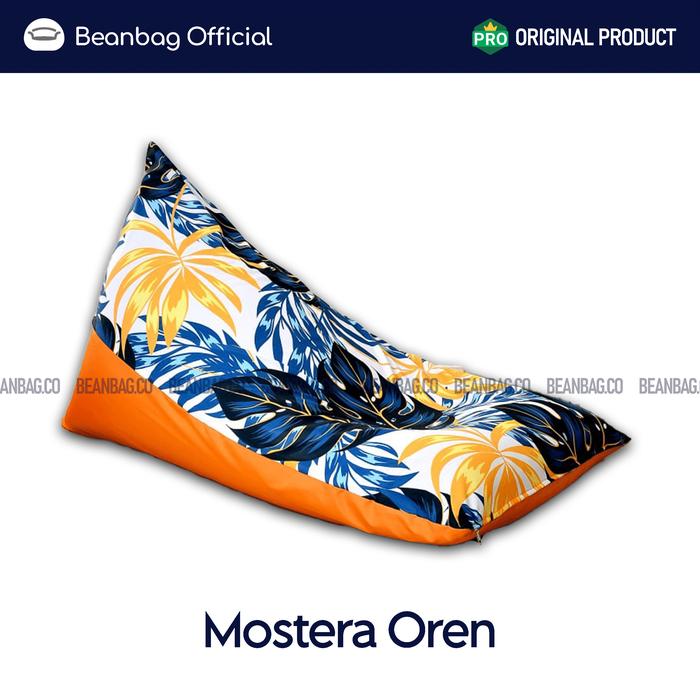 Gambar Bean bag plus isi Motif Cantik Halus dan Adem - Size JUMBO - Mostera Oren dari bean bag official undefined Tokopedia