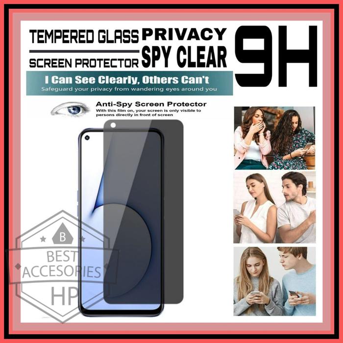 Gambar OPPO RENO 5 4G / RENO5 5G TEMPERED GLASS SPY PRIVACY CLEAR SCREEN 9H - spy clear dari Best Accesories Hp undefined Tokopedia