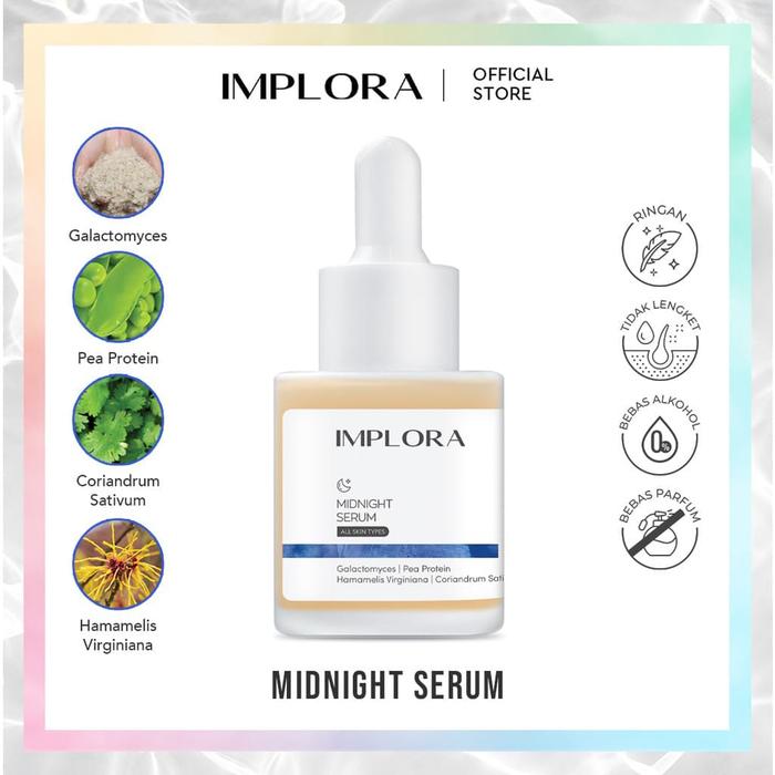 Gambar IMPLORA Serum Wajah 20ml - Midnight dari Erfestore undefined Tokopedia