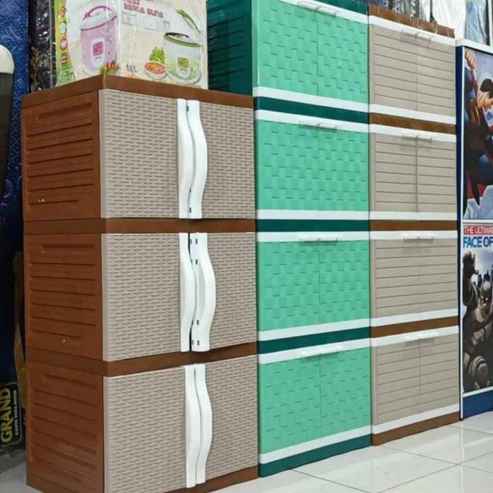 Gambar lemari pakaian susun 3 plastik minimalis dari PJE BALI RETAIL undefined Tokopedia