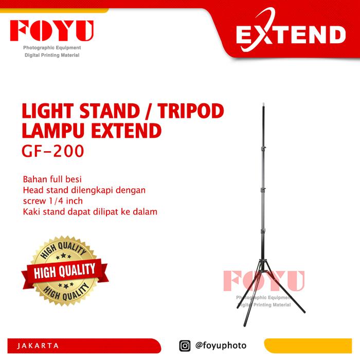 Gambar Light Stand / Tripod Lampu Portable Foldable Extend GF-200 dari Foyu Photo Jakarta undefined Tokopedia