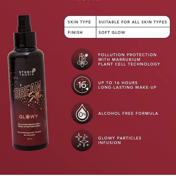 Gambar Studio Tropik Dream Setter: Pollution Protector Make Up Setting Spray - Glowy 130ml dari Aneka Barang Sale undefined Tokopedia