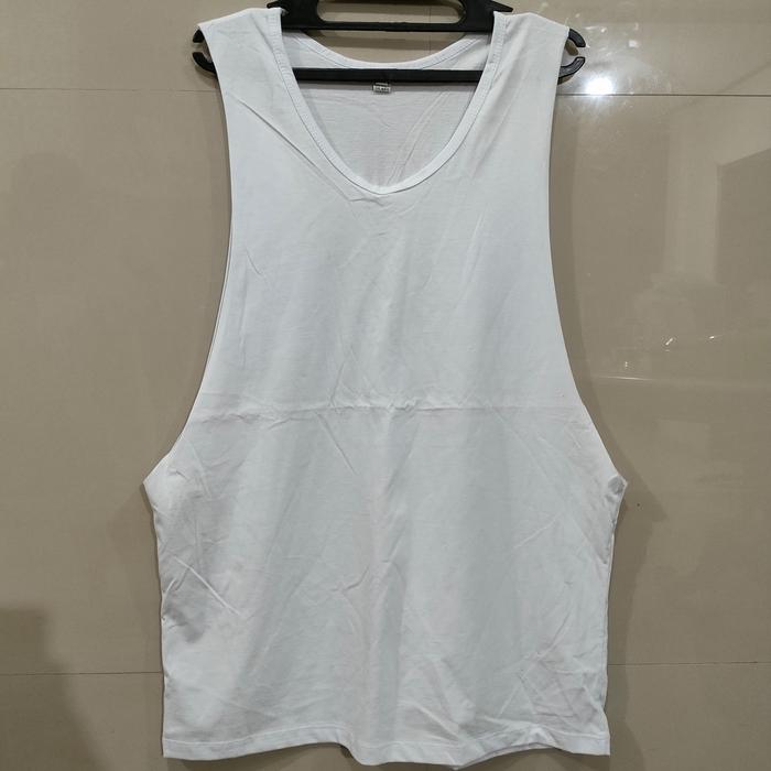Gambar KAOS SINGLET LOW CUT PRIA - Putih dari Bali Loka undefined Tokopedia