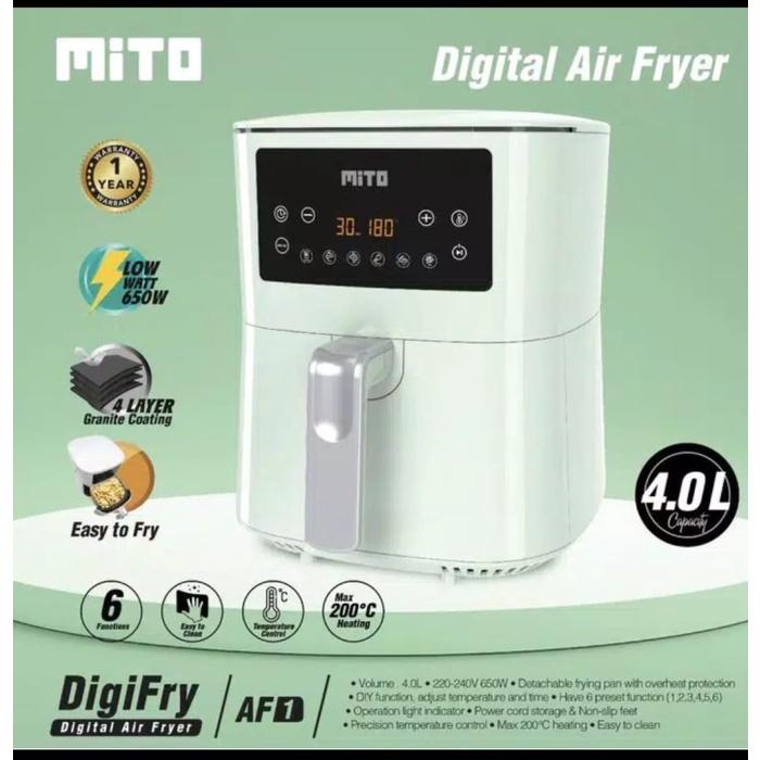 Gambar DIGITAL AIR FRYER DIGIFRY AF1 MITO/PENGGORENG TANPA MINYAK (4L,650W) dari mdpsuperstore undefined Tokopedia