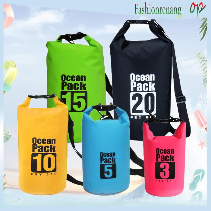 Gambar Dry bag/tas anti air/tas pantai anti air/tas waterproof - Biru, 15L dari fashionrenang OP undefined Tokopedia