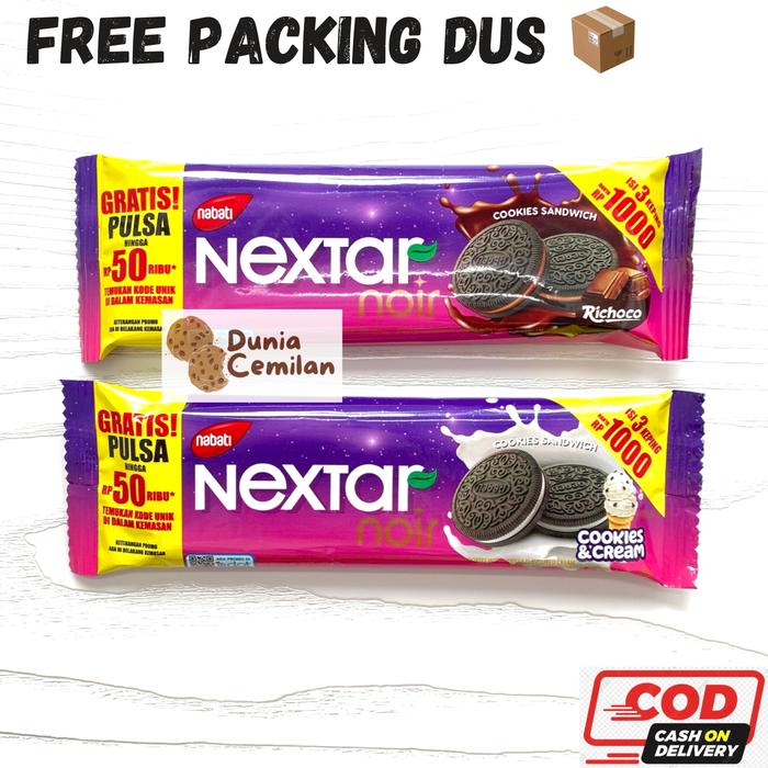 Gambar [TERMURAH!] Nabati Nextar Noir SATUAN 28,5gr - Biskuit Cookies - Chocolate dari dunia.cemilan.ducem undefined Tokopedia