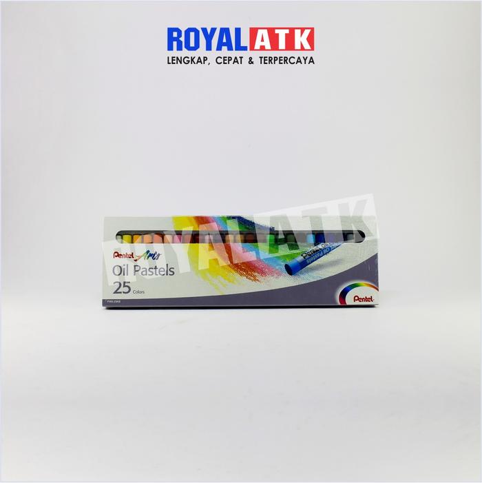 Gambar Crayon Oil Pastel Pentel 16 25 36 50 Warna - 25 warna dari Royal ATK undefined Tokopedia