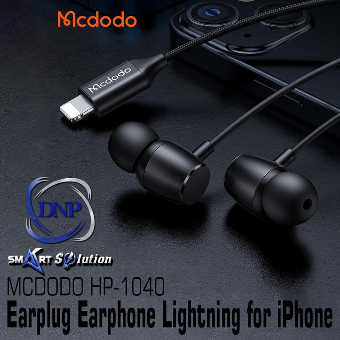 Gambar MCDODO HP-1040 Earphone Earbuds Audio Lightning iPhone 13 Call Music - Hitam dari DNP Smart Solution undefined Tokopedia