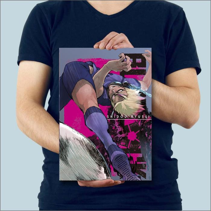 Gambar Poster A4 Anime Blue Lock- Karakter Bachira Meguru Isagi Yoichi Nagi - Shidou dari Nostalgia Merchandise undefined Tokopedia