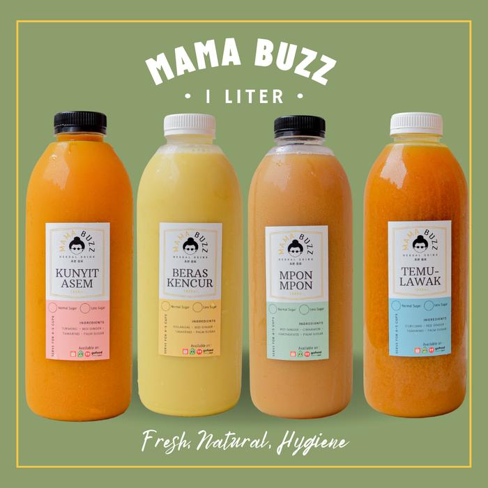 Gambar Jamu Kunyit Asem, Beras Kencur, Mpon - Mpon Mama Buzz 1 Liter - Rosella lemon, Normal Sugar dari Mama Buzz undefined Tokopedia