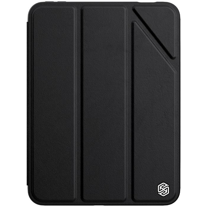 Gambar Case iPAD MINI 7/6 2024 2021 8.3" NILLKIN Bevel Leather Magnetic Stand Flip Casing - Black dari Grandepath undefined Tokopedia