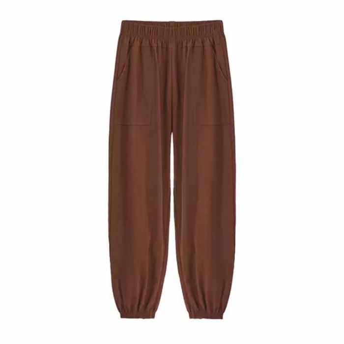 Gambar celana baggy Jogger wanita import model baru murah berkualitas - Cokelat, L dari AQ2 SHOP undefined Tokopedia