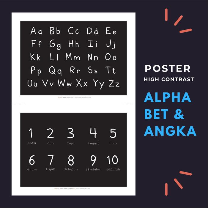 Gambar Poster Alphabet, Hijaiyah Pendidikan Seri High Contrast LumaLumi - Alphabet Angka dari Luma Lumi Shop undefined Tokopedia