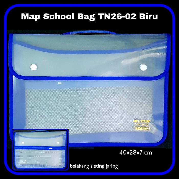 Gambar SOS Map School Bag MICROTOP TN26-02/Map Kancing/Map Tenteng - Biru tua dari SOS Sukses Online Stationery undefined Tokopedia