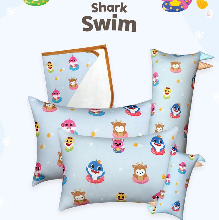 Gambar BANTAL DAN GULING HIKARUSA BABY SHARK JUMBO | BANTAL DAN GULING TENCEL - SHARK SWIM, BANTAL dari Hellomomandbaby official distributor hikarusa undefined Tokopedia