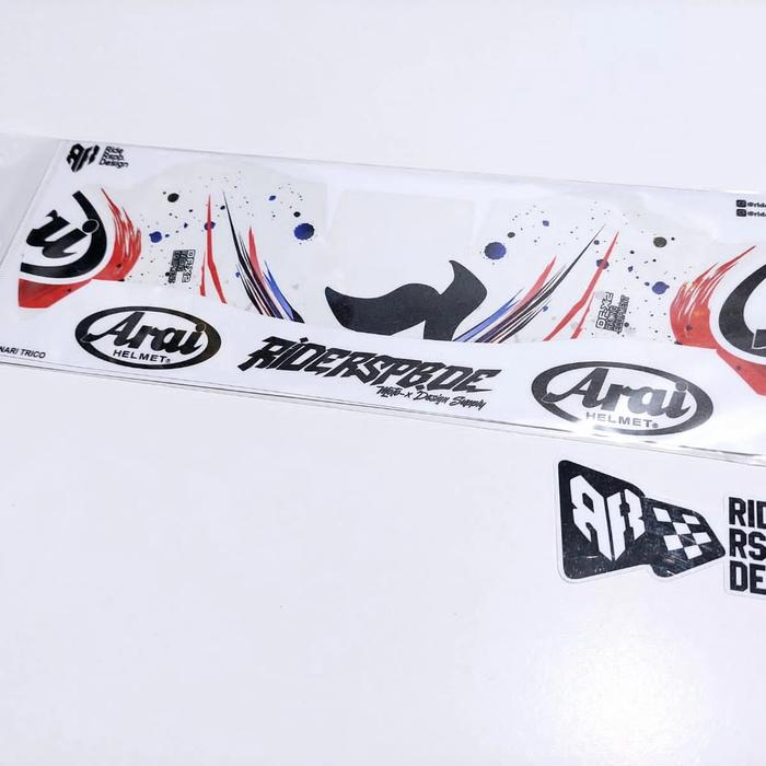 Gambar STICKER DECAL SPOILER ARAI DF-X2 KIYONARI TRICO - S dari Team Ride undefined Tokopedia